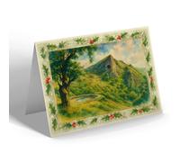 CHRISTMAS NOTELET - Thor's Cave, Manifold Valley (a) - Vintage Art Style