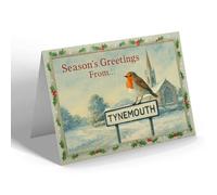 CHRISTMAS NOTELET - Tynemouth - Holy Saviour's Church - Vintage Design