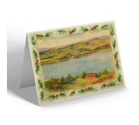 CHRISTMAS NOTELET - View from Glendoe Hill, Fort Augustus - Vintage Art Style