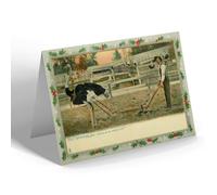 CHRISTMAS NOTELET - Vintage Arkansas USA - Hot Springs. Farming at the Ostrich Farm