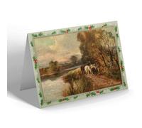CHRISTMAS NOTELET - Vintage Berkshire - A Towing Path On the Thames