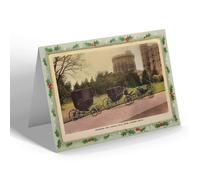CHRISTMAS NOTELET - Vintage Berkshire - Historical Pony Chaises Royal Mews Windsor b