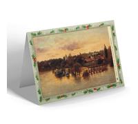 CHRISTMAS NOTELET - Vintage Berkshire - Sunset On the River, Caversham near Reading