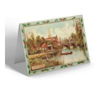 CHRISTMAS NOTELET - Vintage Berkshire - The Thames At Abingdon