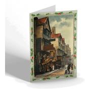 CHRISTMAS NOTELET - Vintage Bristol - Old Houses, Mary Le Port Street, Bristol