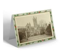 CHRISTMAS NOTELET - Vintage Canterbury Cathedral from the North (b)