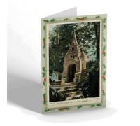 CHRISTMAS NOTELET - Vintage Channel Islands Little Chapel Les Vauxbelets Guernsey b