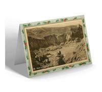 CHRISTMAS NOTELET - Vintage Channel Islands - Steps of Bay, Devil's Hole, Jersey