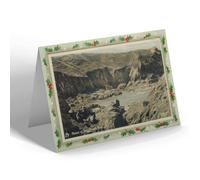 CHRISTMAS NOTELET - Vintage Channel Islands - Steps of Bay, Devil's Hole, Jersey (b)
