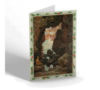 CHRISTMAS NOTELET - Vintage Channel Islands - The Devil's Hole, Low Tide, Jersey