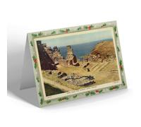 CHRISTMAS NOTELET - Vintage Cornwall - Inner Ward, King Arthur's Castle, Tintagel b