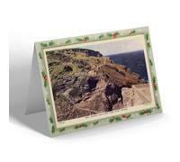 CHRISTMAS NOTELET - Vintage Cornwall King Arthurs Castle from Upper Ward Tintagel b