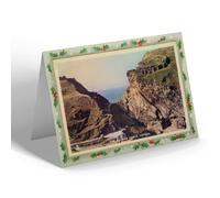 CHRISTMAS NOTELET - Vintage Cornwall - King Arthur's Castle, Tintagel (bc)