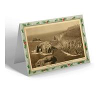 CHRISTMAS NOTELET - Vintage Cornwall - Looking To Hotel from Cam Greeb To Lands End