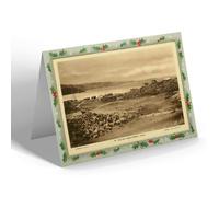 CHRISTMAS NOTELET - Vintage Cornwall - St. Ives Bay from Towans, Hayle (a)