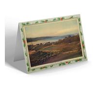 CHRISTMAS NOTELET - Vintage Cornwall - St. Ives Bay from Towans, Hayle (bc)