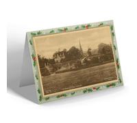 CHRISTMAS NOTELET - Vintage Derbyshire - A General View, Ticknall