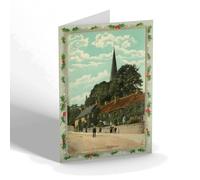 CHRISTMAS NOTELET - Vintage Derbyshire - Old Cottages, Bakewell