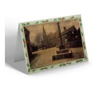CHRISTMAS NOTELET - Vintage Derbyshire - Old Cross and Parish Church, Glossop (b)