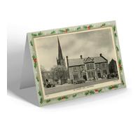 CHRISTMAS NOTELET - Vintage Derbyshire - The Crooked Spire, Chesterfield