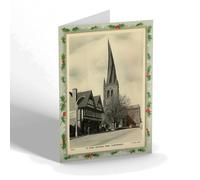 CHRISTMAS NOTELET - Vintage Derbyshire - Ye Olde Crooked Spire, Chesterfield