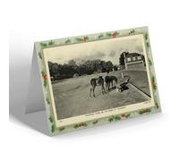 CHRISTMAS NOTELET - Vintage Devon - Dartmoor Ponies On the Green At Yelverton