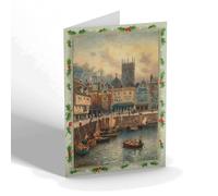 CHRISTMAS NOTELET - Vintage Devon - Dartmouth. From the Boat Float