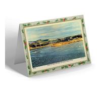 CHRISTMAS NOTELET - Vintage Devon - Mouth Of River Avon from Warren Bigbury-on-Sea b