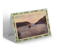 CHRISTMAS NOTELET - Vintage Devon - Mouth Of River from Dartmouth (b)