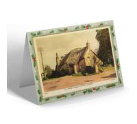 CHRISTMAS NOTELET - Vintage Devon - Old Mother Hubbard's Cottage, Yealmpton (b)