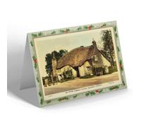 CHRISTMAS NOTELET - Vintage Devon Old Mother Hubbard's Cottage Yealmpton Plymouth b