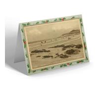 CHRISTMAS NOTELET - Vintage Devon - Surf Bathing at the Shell Beach, Woolacombe