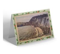 CHRISTMAS NOTELET - Vintage Devon - The Cliffs from Jacob's Ladder, Sidmouth (b)