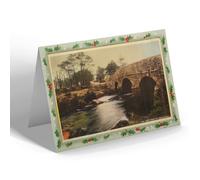 CHRISTMAS NOTELET - Vintage Devon - The East Dart At Postbridge (b)
