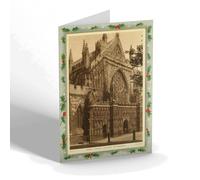 CHRISTMAS NOTELET - Vintage Devon - West Front, Exeter Cathedral (a)