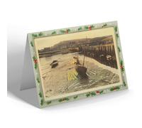 CHRISTMAS NOTELET - Vintage Dorset - Ebb Tide, West Bay (b)