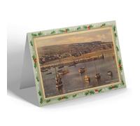 CHRISTMAS NOTELET - Vintage Dorset - Harbour Entrance, Lyme Regis (b)