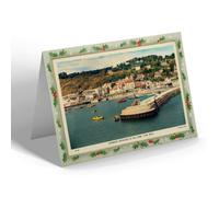 CHRISTMAS NOTELET - Vintage Dorset - Harbour Entrance to the Cobb, Lyme Regis (b)