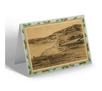 CHRISTMAS NOTELET - Vintage Dorset - Lyme Bay from the Cliffs, Charmouth