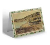 CHRISTMAS NOTELET - Vintage Dorset - Lyme Bay from the Cliffs, Charmouth (b)
