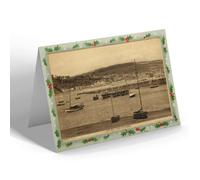 CHRISTMAS NOTELET - Vintage Dorset - Lyme Regis across the Harbour