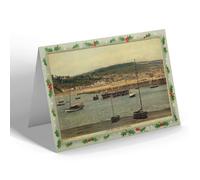 CHRISTMAS NOTELET - Vintage Dorset - Lyme Regis across the Harbour (b)