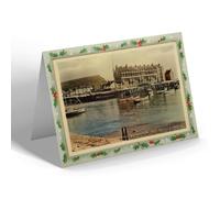CHRISTMAS NOTELET - Vintage Dorset - The Harbour from Quayside, West Bay (b)