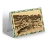 CHRISTMAS NOTELET - Vintage Dorset - The Harbour, Lyme Regis (a)