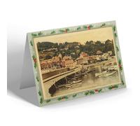 CHRISTMAS NOTELET - Vintage Dorset - The Harbour, Lyme Regis (ac)