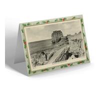 CHRISTMAS NOTELET - Vintage Dorset - The Pulpit Rock, Portland (a)