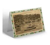 CHRISTMAS NOTELET - Vintage Dorset - View from Harbour, Lyme Regis