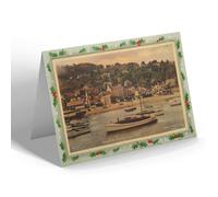 CHRISTMAS NOTELET - Vintage Dorset - View from Harbour, Lyme Regis (b)