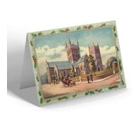 CHRISTMAS NOTELET - Vintage Dorset - Wimborne Minster, Looking West