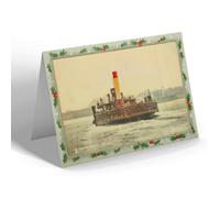 CHRISTMAS NOTELET - Vintage Durham - South Shields. The River Ferry (b)